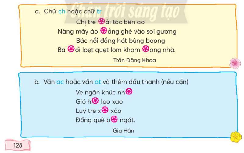 Vườn trưa trang 128 Tiếng Việt lớp 3 Tập 1 | Chân trời sáng tạo (ảnh 3)