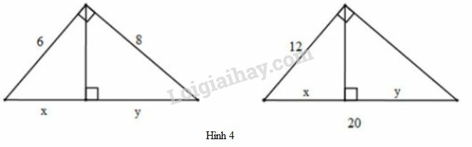 Giải Toán 9 Bài 1: Một số hệ thức về cạnh và đường cao trong tam giác vuông (ảnh 4)
