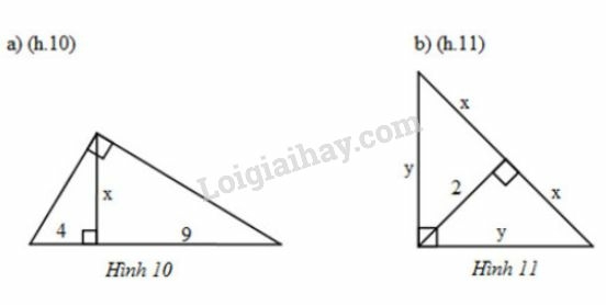 Giải Toán 9 Bài 1: Một số hệ thức về cạnh và đường cao trong tam giác vuông (ảnh 26)
