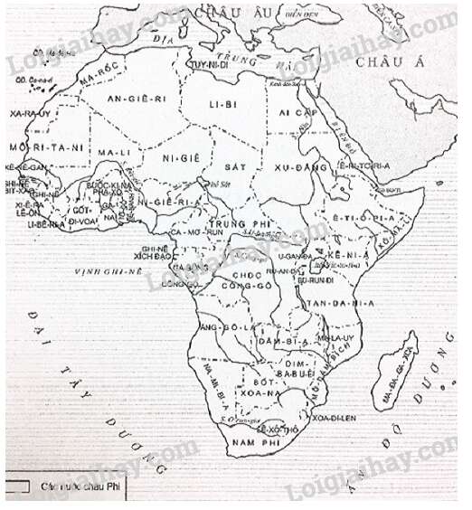 Vở bài tập Lịch sử lớp 9 Bài 6: Các nước châu Phi | Giải VBT Lịch sử lớp 9 (ảnh 1)