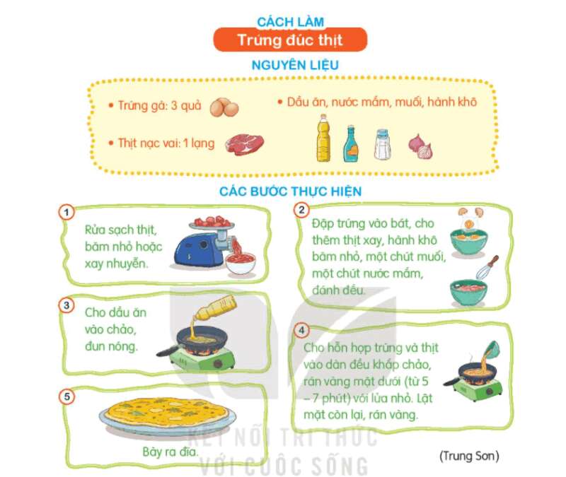 Tập nấu ăn trang 30, 31 Tiếng Việt lớp 3 Tập 1 | Kết nối tri thức (ảnh 2)