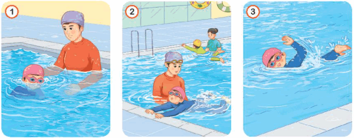Nhật kí tập bơi trang 26, 27, 28 Tiếng Việt lớp 3 Tập 1 | Kết nối tri thức (ảnh 4)
