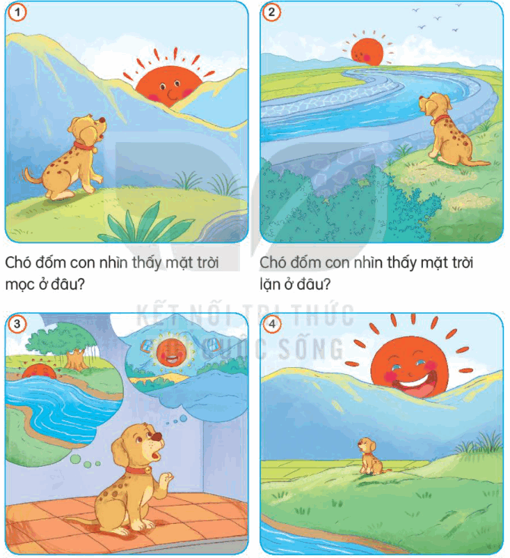 Chó đốn con và mặt trời trang 36 Tiếng Việt lớp 3 Tập 1 | Kết nối tri thức (ảnh 1)