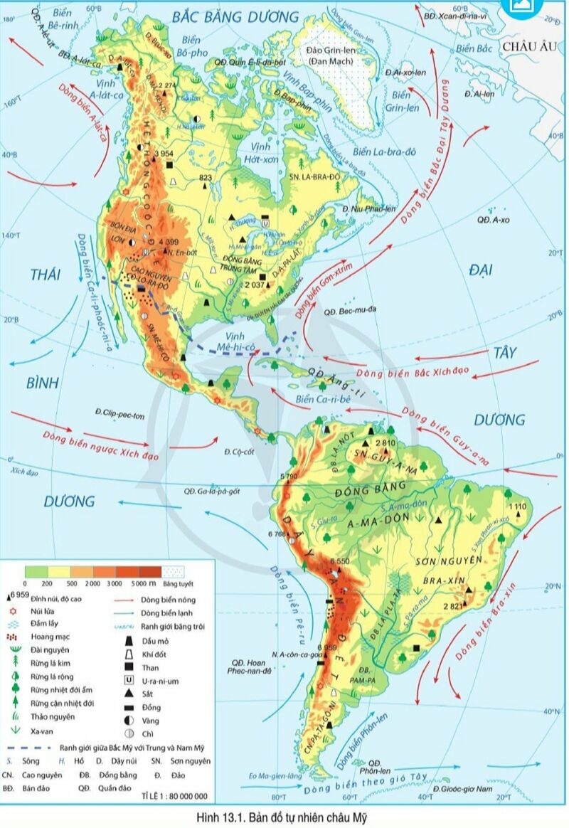Địa lí 7 Bài 17: Đặc điểm tự nhiên Trung và Nam Mỹ | Cánh diều (ảnh 1)