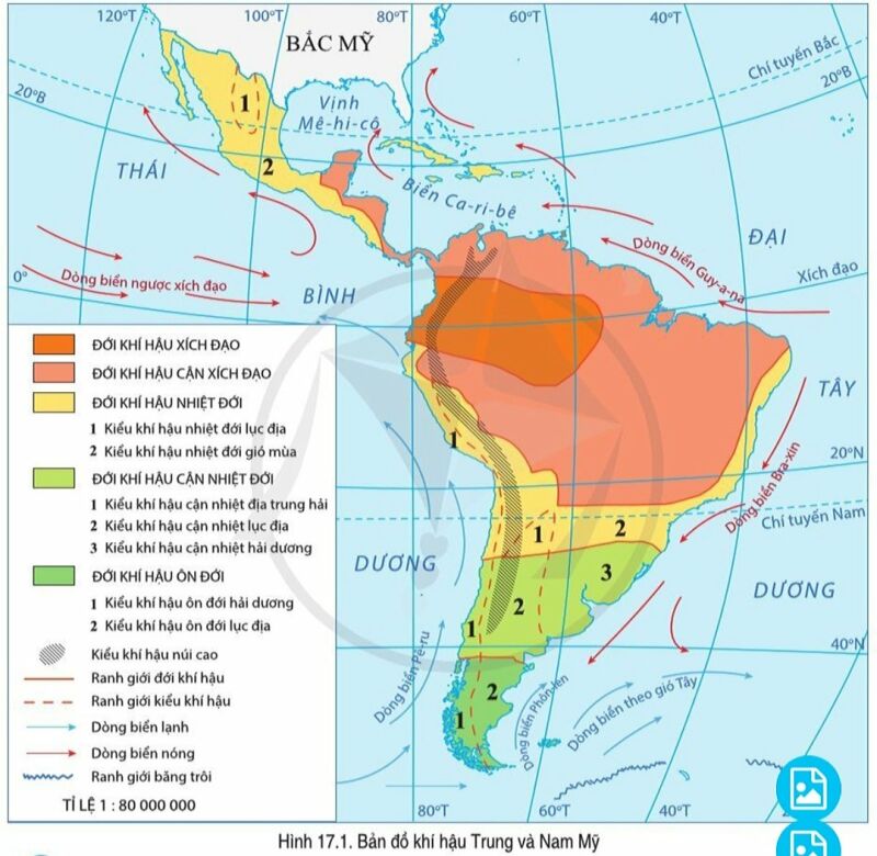 Địa lí 7 Bài 17: Đặc điểm tự nhiên Trung và Nam Mỹ | Cánh diều (ảnh 2)