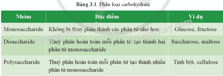 Lý thuyết Giới thiệu về carbohydrate (Hóa 12 Cánh diều 2024) (ảnh 4)