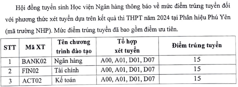 Học viện Ngân hàng - Phân viện Phú Yên (NHP): Thông tin tuyển sinh, điểm chuẩn, học phí, chương trình đào tạo (2024) (ảnh 1)