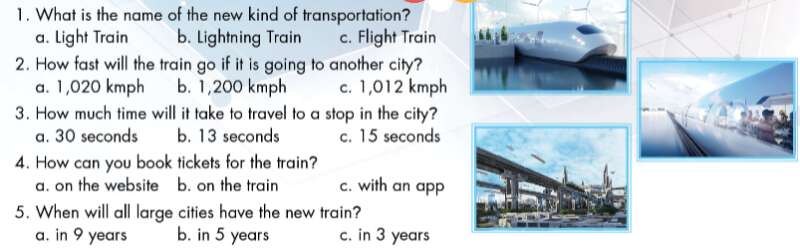 Giải SBT Tiếng Anh lớp 7 Unit 7. Transportation | iLearn Smart Start (ảnh 10)