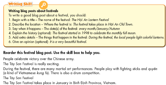 Giải SBT Tiếng Anh lớp 7 Unit 8. Festivals around the World | iLearn Smart Start (ảnh 8)