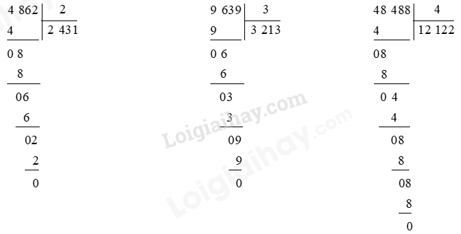 Toán lớp 3 trang 65, 66 Chia cho số có một chữ số trong phạm vi 100 000 | Cánh diều (ảnh 2)