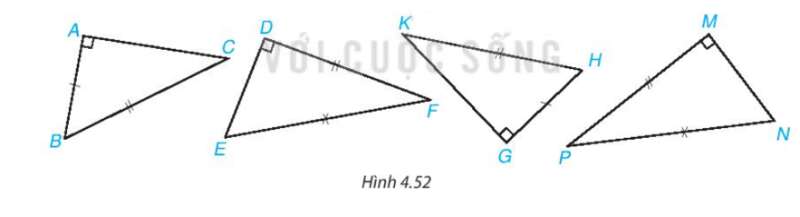 Toán lớp 7 Bài 15: Các trường hợp bằng nhau của tam giác vuông | Kết nối tri thức (ảnh 2)