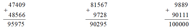 Vở bài tập Toán lớp 3 Tập 2 trang 67 Bài 141: Phép cộng các số trong phạm vi 100 000 (ảnh 2)