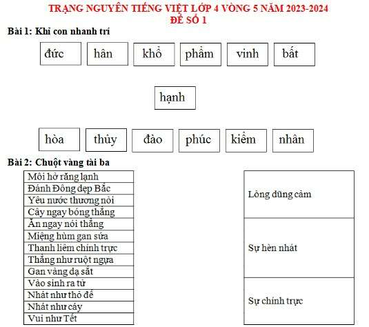 Đề thi Trạng nguyên Tiếng Việt lớp 4 cấp tỉnh (ảnh 6)