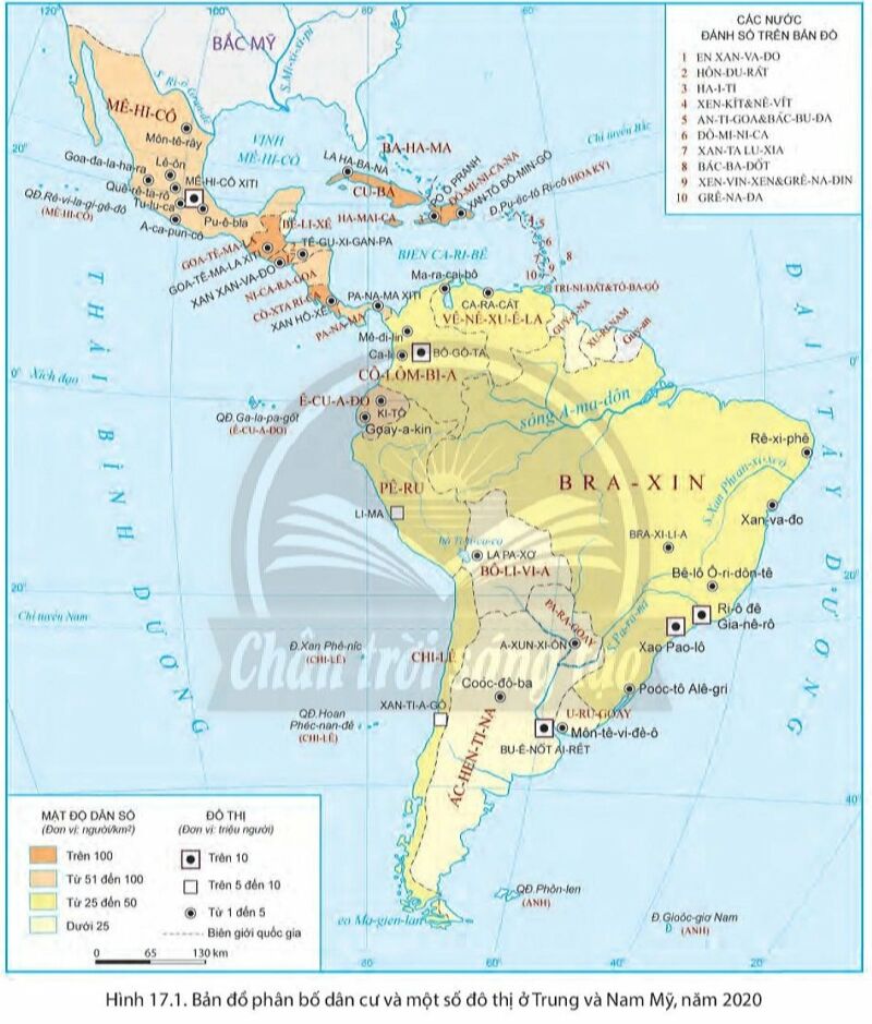 Địa Lí 7 Bài 17: Đặc điểm dân cư Trung và Nam Mỹ, vấn đề đô thị hóa, văn hóa Mỹ Latinh | Chân trời sáng tạo (ảnh 1)