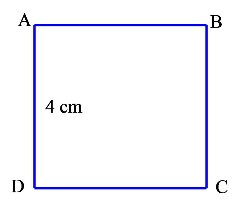 Vẽ hình vuông ABCD có cạnh 4 cm Tính chu vi và diện tích hình vuông ABCD