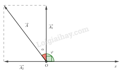 SBT Vật lí 12 Bài 5: Tổng hợp hai dao động điều hòa cùng phương, cùng tần số. Phương pháp giản đồ Fre - nen | Giải SBT Vật Lí lớp 12 (ảnh 1)