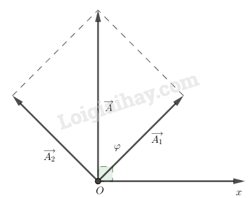 SBT Vật lí 12 Bài 5: Tổng hợp hai dao động điều hòa cùng phương, cùng tần số. Phương pháp giản đồ Fre - nen | Giải SBT Vật Lí lớp 12 (ảnh 2)