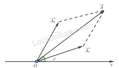 SBT Vật lí 12 Bài 5: Tổng hợp hai dao động điều hòa cùng phương, cùng tần số. Phương pháp giản đồ Fre - nen | Giải SBT Vật Lí lớp 12 (ảnh 3)