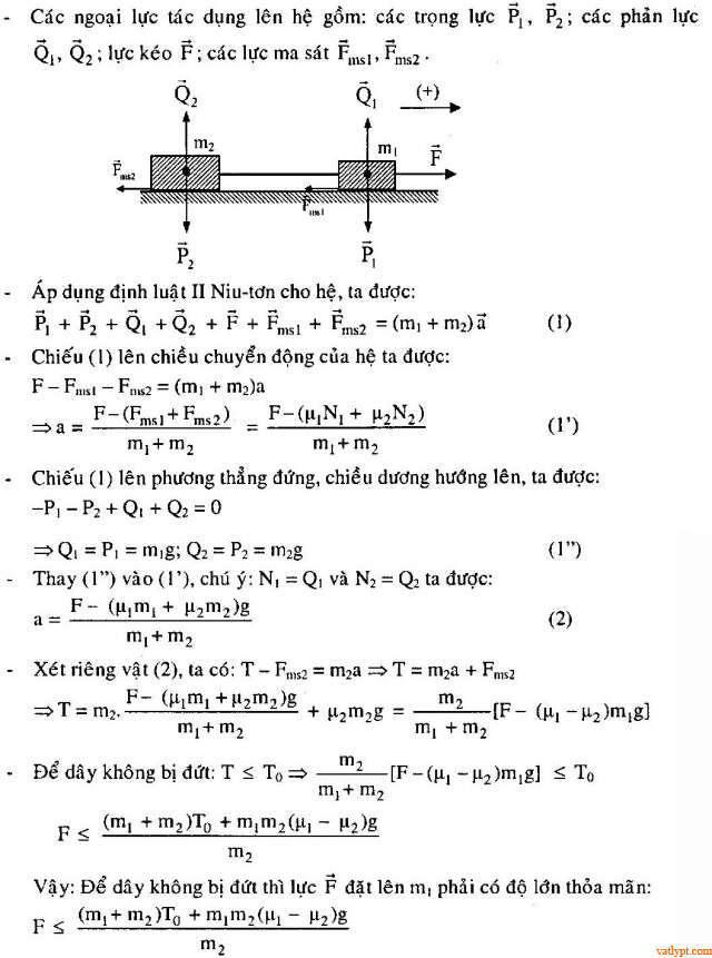 Phương pháp giải và bài tập về Các bài toán chuyển động của hệ vật chọn lọc (ảnh 5)