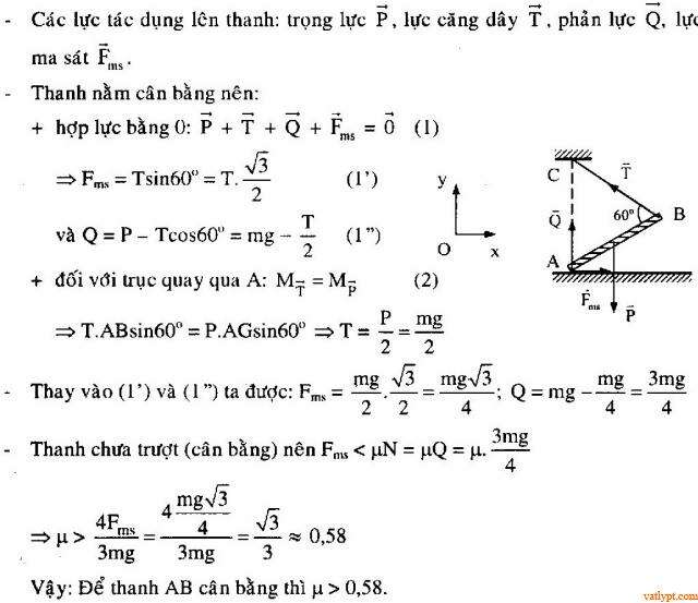 Điều kiện cân bằng của vật rắn 2024 mới nhất (ảnh 3)