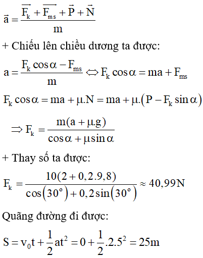 Công thức tính công của lực kéo 2024 mới nhất (ảnh 2)