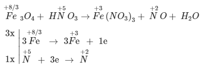 Fe3O4 + HNO3 → Fe(NO3)3 + NO + H2O | Fe3O4 ra Fe(NO3)3 (ảnh 1)