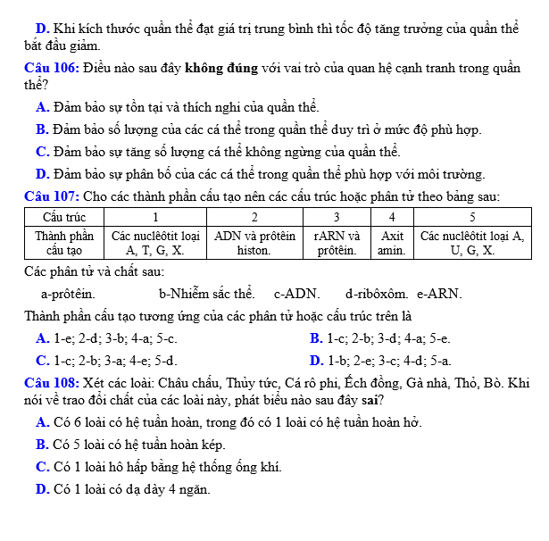 Đề thi thử THPT Quốc gia 2023 môn Sinh học trường THPT chuyên Phan Bội Châu (Nghệ An) (ảnh 12)