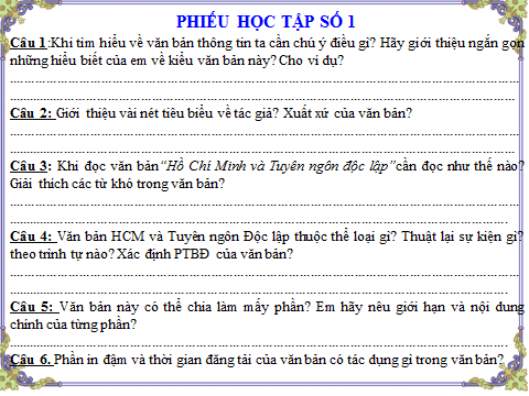Giáo án Hồ Chí Minh và Tuyên ngôn Độc lập (Cánh diều) 2023| Ngữ văn 6 (ảnh 1)