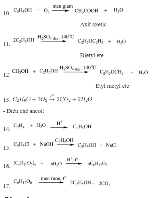 Tổng hợp các phương trình hữu cơ 11 cần nhớ (ảnh 18)