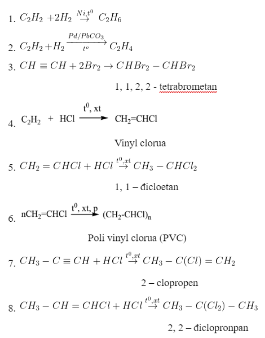 Tổng hợp các phương trình hữu cơ 11 cần nhớ (ảnh 7)