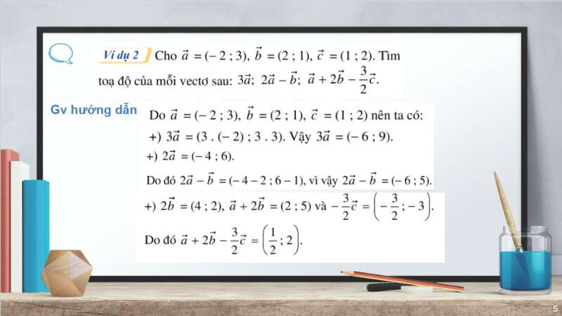Bài giảng điện tử Biểu thức tọa độ của các phép toán vectơ | Giáo án PPT Toán 10 Cánh diều (ảnh 5)