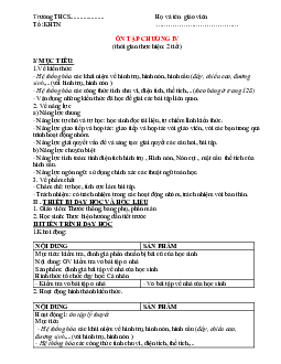 Giáo án Toán 9 Chương IV: Hình trụ - Hình nón - Hình cầu (2023)