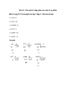 Đặt tính rồi tính: 7,44 : 6