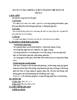 Giáo án Sinh học 12 Bài 37: Các đặc trưng cơ bản của quần thể sinh vật (tiếp theo) mới nhất - CV5555