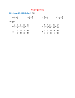 Tính: 2/3+5/4; 3/5+9/8