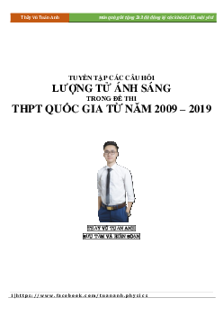 Tuyển tập các câu hỏi Lượng Tử Ánh Sáng trong đề Quốc Gia 2010 - 2019