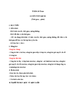 Giáo án toán 5 luyện tập chung mới nhất.
