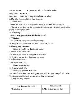 Giáo án Sinh học 8 Bài 40: Bài tiết nước tiểu mới nhất - CV5512