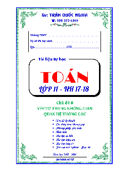 Vectơ trong không gian, quan hệ vuông góc – bản 2