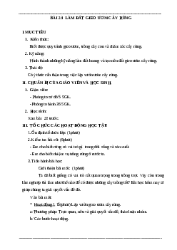 Giáo án Công Nghệ 7 Bài 23: Làm đất gieo ươm cây rừng mới nhất - CV5555