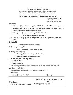 Giáo án Sinh học 10 Bài 3: Các nguyên tố hóa học và nước mới nhất – CV5512