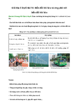Dựa vào thông tin trong bài bảng 14.1 và hình 14.3 em hãy cho biết bản thân em