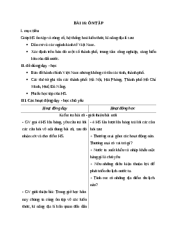 Giáo án địa lý 5 bài 16: Ôn tập mới nhất