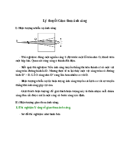 Lý thuyết Giao thoa ánh sáng (mới 2023 + 52 câu trắc nghiệm) hay, chi tiết – Vật Lí 12