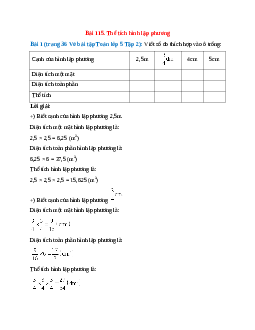 Viết số đo thích hợp vào ô trống Bài 1 trang 36 Vở bài tập Toán lớp 5