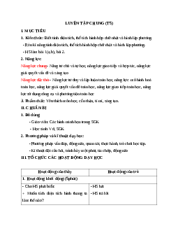 Giáo án toán 5 luyện tập chung (t5) mới nhất