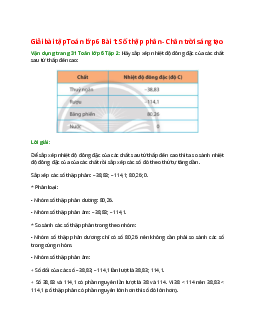 Vận dụng trang 31 Toán 6 Tập 2 | Chân trời sáng tạo Giải toán lớp 6