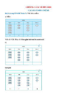 Viết theo mẫu Bài 1 trang 92 SGK Toán 3