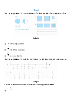 Toán lớp 5 trang 12, 13 Hỗn số