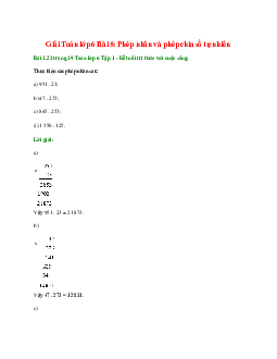 Bài 1.23 trang 19 Toán 6 Tập 1 | Kết nối tri thức Giải toán lớp 6